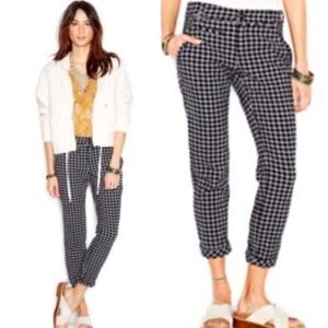 Free People | Black and White Plaid Pants